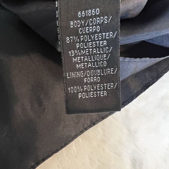 Carmen Marc Valvo Formal One Shoulder Gown Dress Black Gold Brocade NEW Sz 2 - Picture 12 of 13